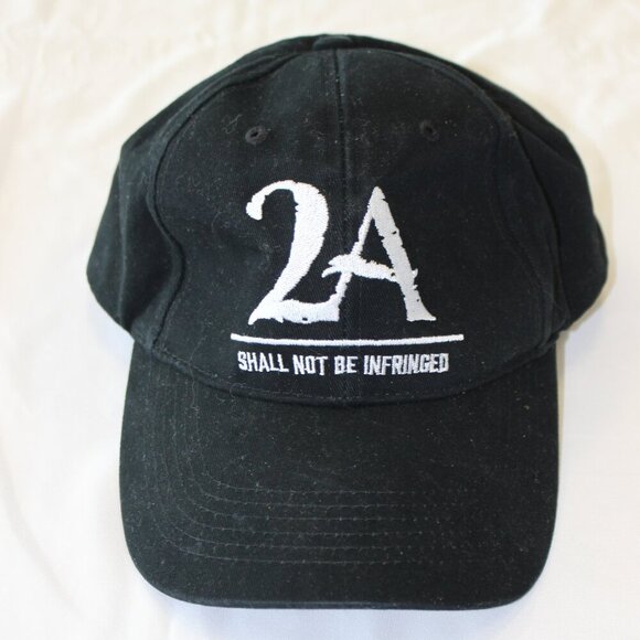 2A Shall Not Be Infringed Embroidered Black Adjustable Velcro Back Hat - Picture 1 of 7